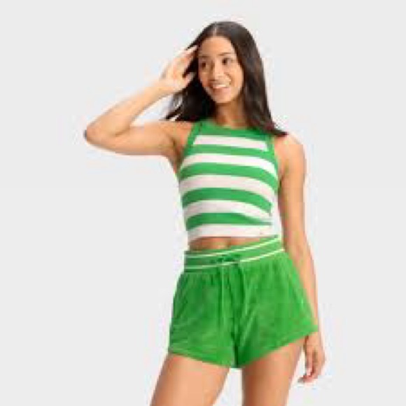 JoyLab Pants - JoyLab Women's High Rise Terry Shorts,  XS - Bright Green